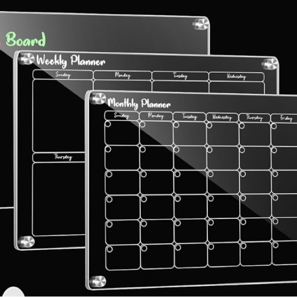 Magnetic Calendar set NEW clear erasable refrigerator calendar NEW - Picture 2 of 3